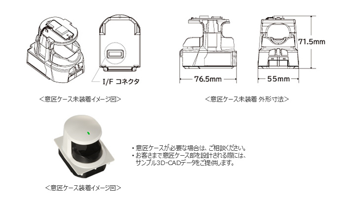 �@��g���ݗp�w�Ö��F�؃��j�b�g�̌`�� ��55mm ���s��76.5mm ����71.5mm