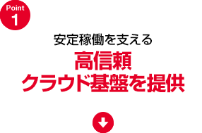 安定稼働を支える高信頼クラウド基盤を提供