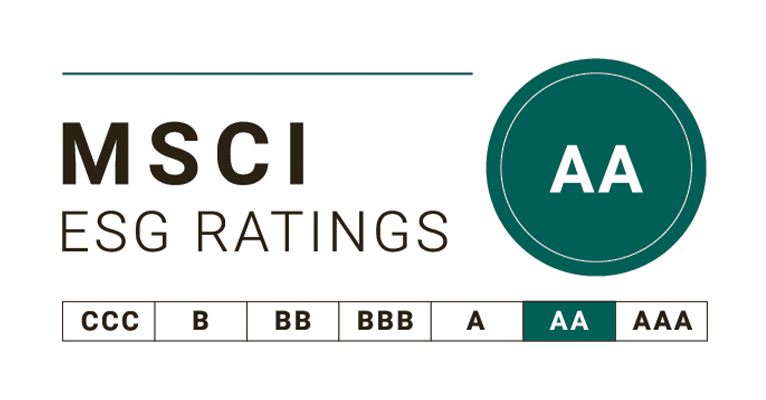 ロゴ：MSCI ESG RATINGS AA